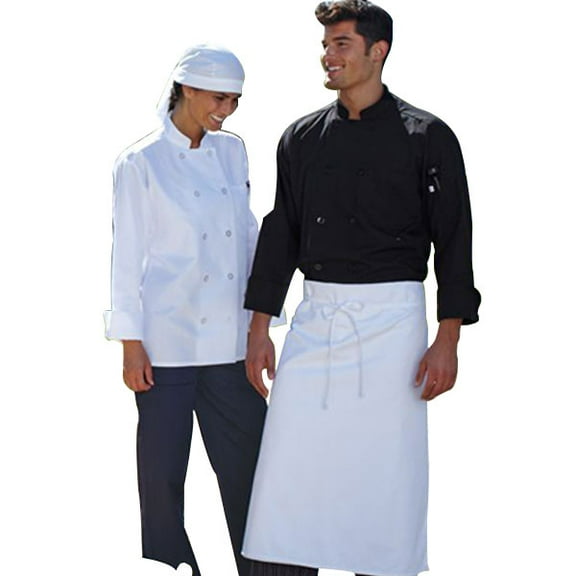 0413-0101 Classic 5.25 oz Poplin Chef Coat in Black - XSmall