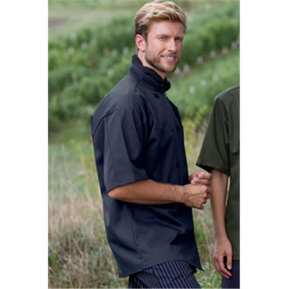 0415-1610 South Beach Chef Coat Short Sleeve in Navy - 6XLarge