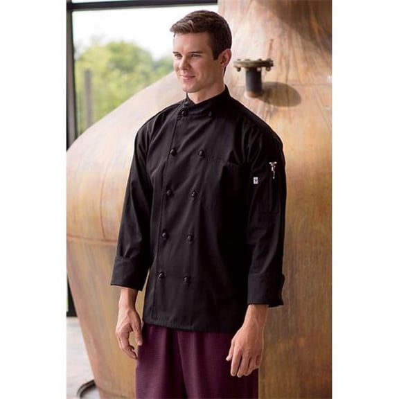 0435-0103 Soho Chef Coat in Black - Medium