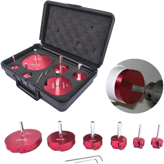 04529 for PPRK6 Plastic Pipe Fitting Reamer - 6 Piece Kit PPR75, PPR100, PPR150, PPR200, PPR300 and PPR400 for 1/2-Inch Drills