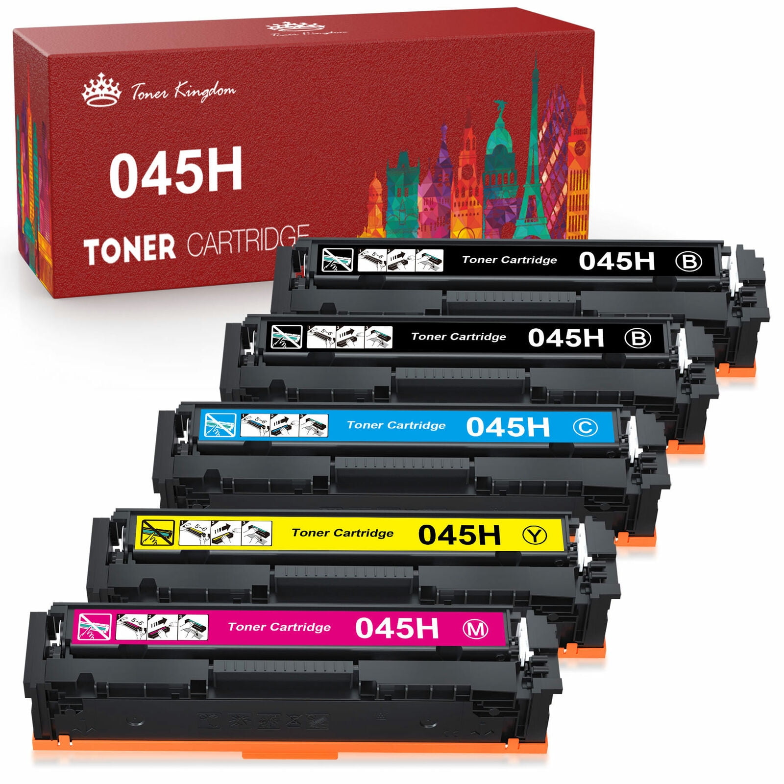 045H TonerKingdom Compatible Toner Cartridges for Canon 045 045H CRG