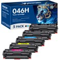 thumbnail image 1 of 046H 046 5-Pack Compatible Toner Cartridge for Canon 046HK 046H Work with ImageCLASS MF77.391Cdw MF77.397.39Cdw MF77.395Cdw LBP654Cdw Printer (2*Black,Cyan,Magenta,Yellow), 1 of 6