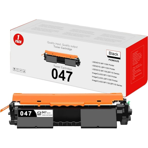047 Toner Cartridge : 1 Pack 047 CRG-047 Toner Compatible Replacement for Canon CRG047 i-SENSYS MF113W LBP113W MF110/LBP110 Series ImageCLASS MF113W LBP113W MF110/LBP110 Series Printer, Black