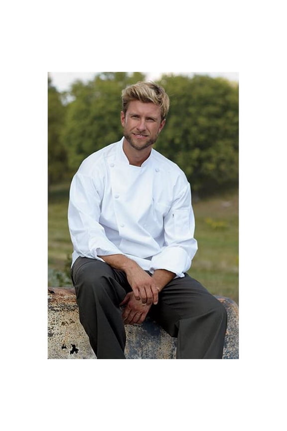 0481-2502 Barbados Chef Coat in White - Small