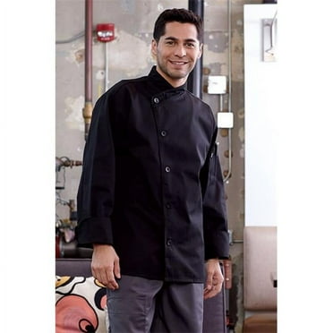 0482-0109 Rio Chef Coat in Black - 5XLarge