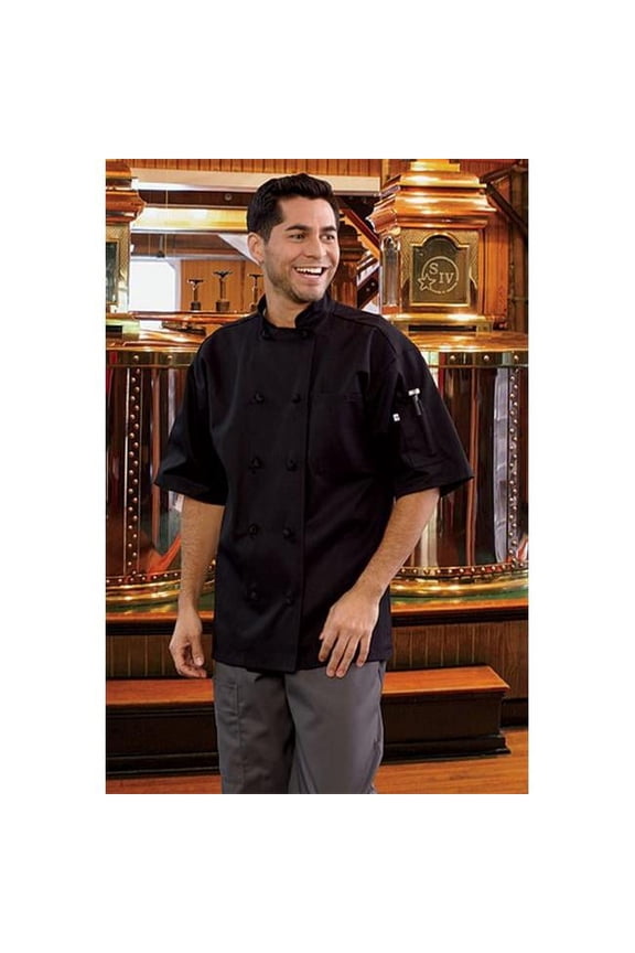 0484-0108 Monterey Chef Coat in Black - 4XLarge