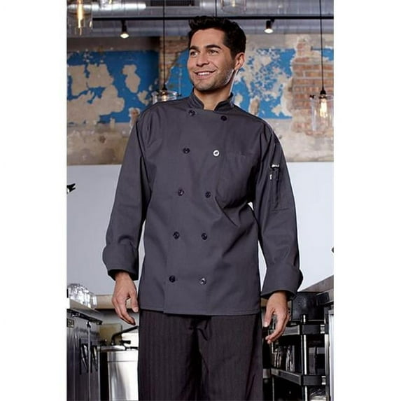 0488-6403 Orleans Chef Coat in Slate - Medium