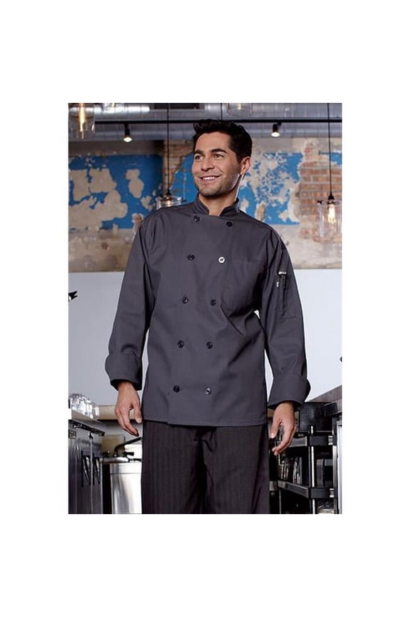 0488-6405 Orleans Chef Coat in Slate - XLarge