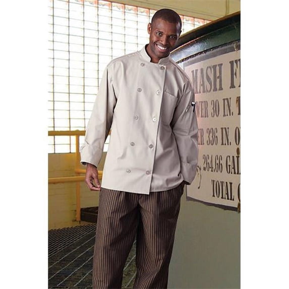 0488-6603 Orleans Chef Coat in Stone - Medium
