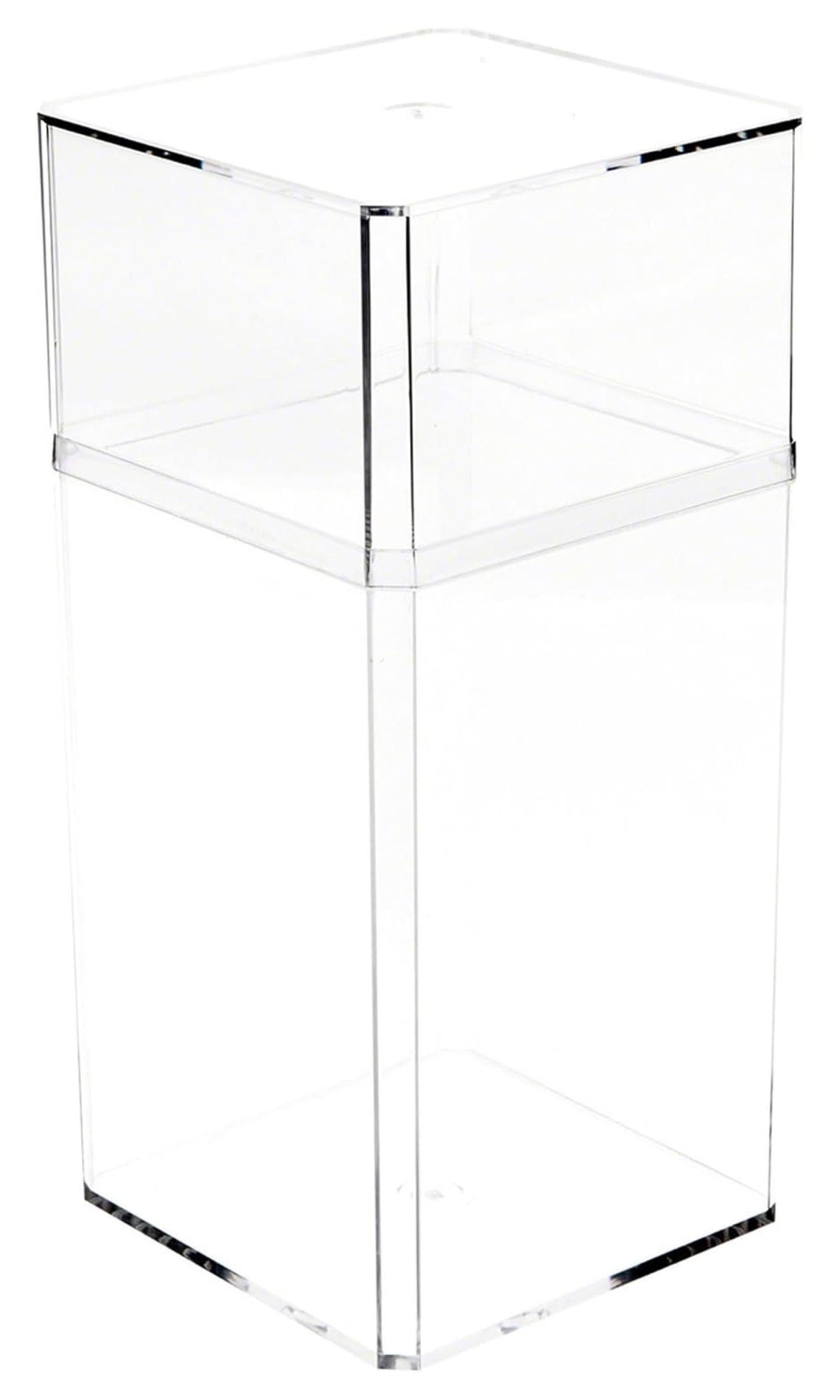 048C Clear Large Tall Rectangular Plastic Container, 3.75" W x 3.75" D ...