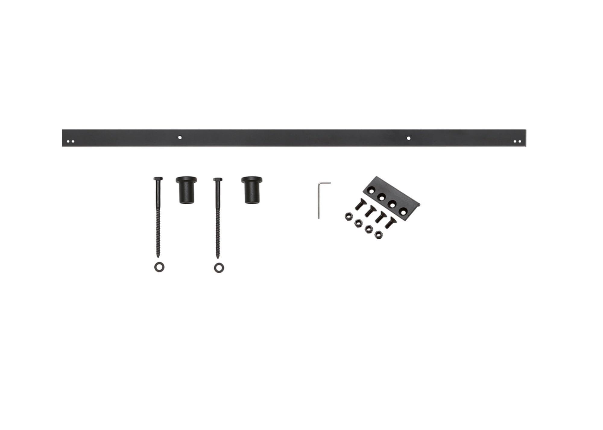 Black Metal Barn Door Rail Extension Kit
