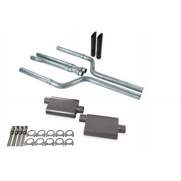 05-08 Dodge Magnum 5.7L V8 2.5" Dual Exhaust Kit 2 Chamber BW Tip Rear Exit