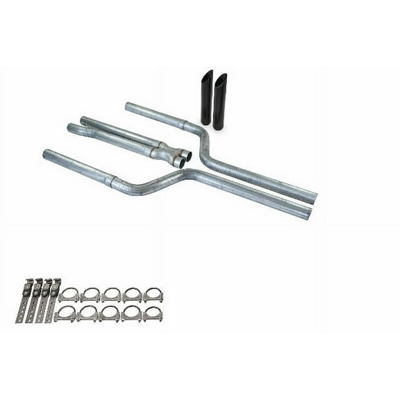 05-08 Dodge Magnum V6 2.5" Dual Exhaust Kit No Muffler BW Tip Rear Exit