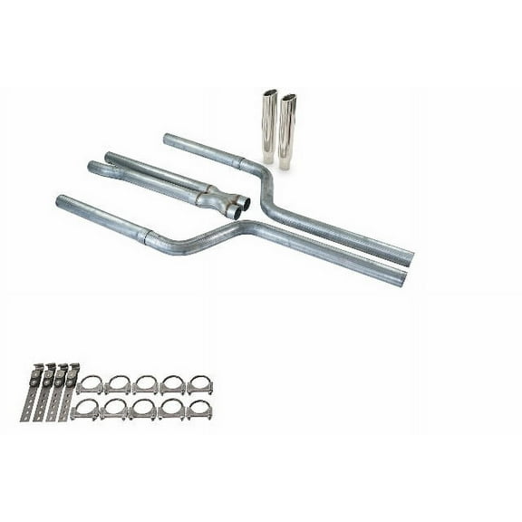 05-08 Dodge Magnum V6 2.5" Dual Exhaust Kit No Muffler RC Tip Rear Exit