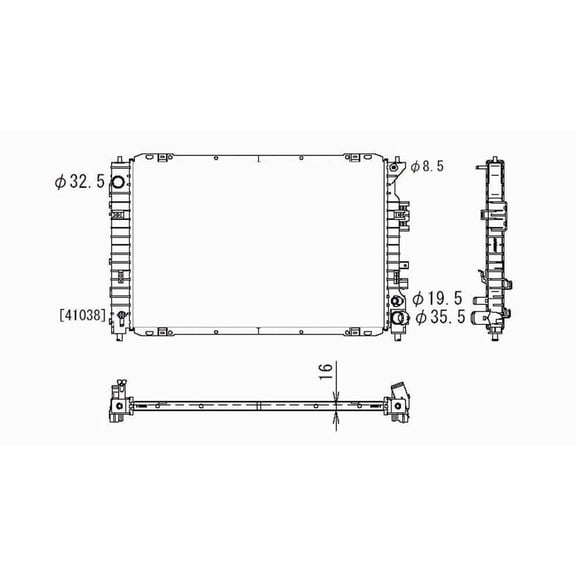 05 09 Fd Escpe Hybd 2.3L L4 At 1R Pa (Gas) Rad Fits 2002 Land Rover Range Rover