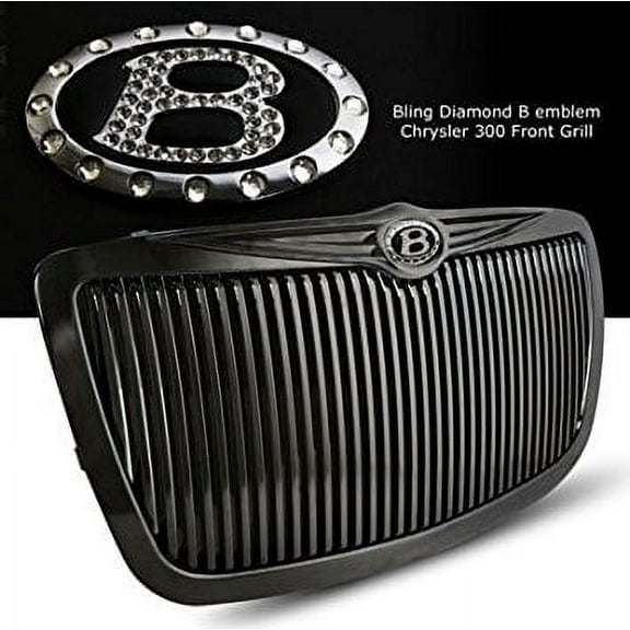 05-10 Chrysler 300C Front Gunmetal Vertical Grill with Bing B Emblem