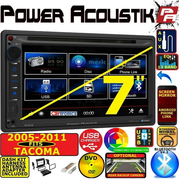 05-11 TOYOTA TACOMA TOUCHSCREEN BLUETOOTH USB CD/DVD/AUX CAR RADIO STEREO PKG