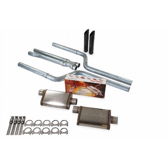 05-18 Chrysler 300 5.7L V8 2.5" Dual Exhaust Kit Cherry Bomb Salute BW Tip Rear