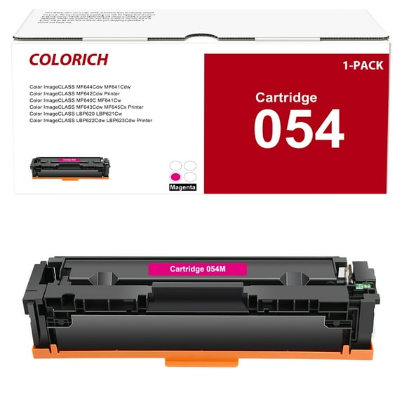 054 054H Compatible Toner Cartridge Replacement for Canon 054 CRG-054 Color Image Class MF642Cdw MF644Cdw MF640C LBP622Cdw LBP620 Printer (Magenta, 1-Pack)