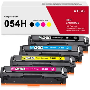 054 054H Toner Cartridges Replacement for Canon CRG-054 for Canon Color ImageClass MF644Cdw MF642Cdw MF641Cdw LBP622Cdw MF643Cdw MF645Cx LBP621Cw (Black, Cyan, Magenta, Yellow, 4-Pack)