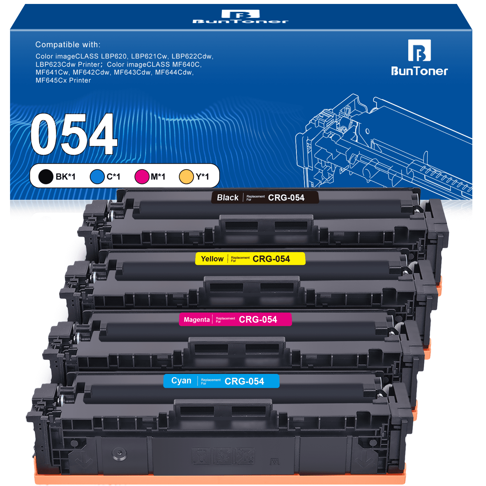 3 Pack Black Toner Cartridge - Compatible With Canon 054/CRG-054 For ImageCLASS MF & LBP Series Printers