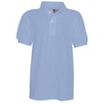 thumbnail image 1 of 054Y Youth Comfortblend Ecosmart Jersey Polo - Light Blue, Medium, 1 of 1