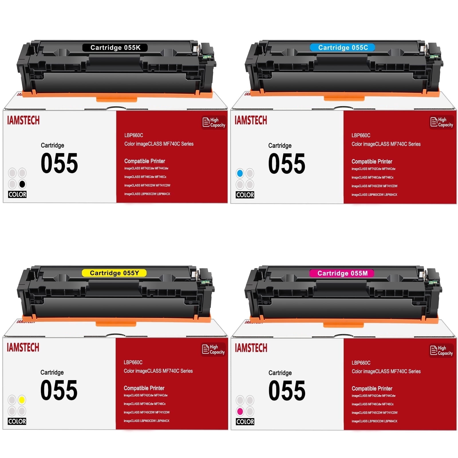 IAMSTECH 055 055H High Yield Toner Cartridge Compatible for Canon
