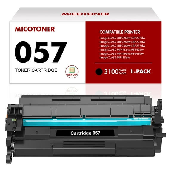 057 057H Toner Cartridge Compatible for Canon 057 CRG-057 Work with ImageCLASS MF445dw LBP226dw LBP227dw LBP228dw MF448dw MF449dw LBP226 MF445 Printer Ink (Black, 1-Pack, 3009C001)