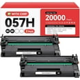 thumbnail image 1 of 057H 057 Toner Cartridge Black 2-Pack with chip High Yield Replacement for Canon 057 CRG-057 057H Compatible for Canon ImageCLASS MF445dw MF448dw LBP226dw LBP227dw LBP228dw MF449dw MF445, 1 of 6