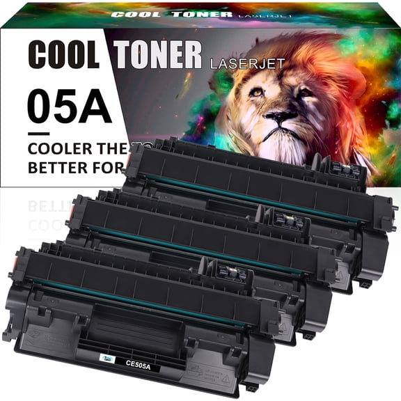 05A Black Toner Cartridge 3-Pack Compatible for HP 05A CE505A 05X CE505X High Yield Toner for HP P2035 P2035N P2055DN P2030 P2050 P2055X P2055D Printer Ink (Black 3-Pack | 3,500 pages)