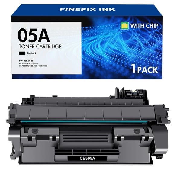 05A Black Toner Cartridge Compatible for HP 05A CE505A 05X CE505X Laserjet Pro P2035N P2030 P2035 P2055D P2050 P2055DN P2055X Printer Ink 1-Pack