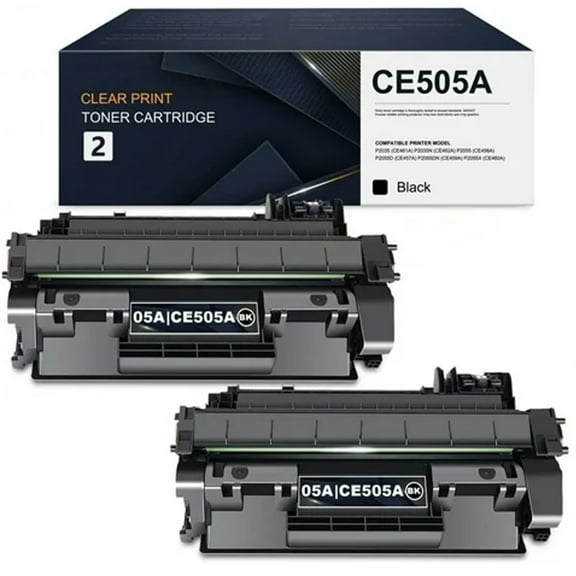 05A CE505A High Yield Toner 2 Black Compatible for HP P2035 P2035n P2055 P2055d P2055dn P2055x Printer