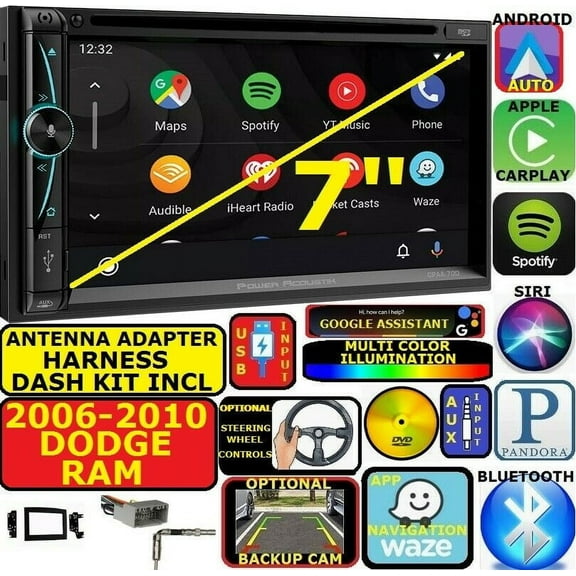 06 07 08 09 10 DODGE RAM GPS NAVIGATION SYSTEM BLUETOOTH CD DVD CAR STEREO RADIO