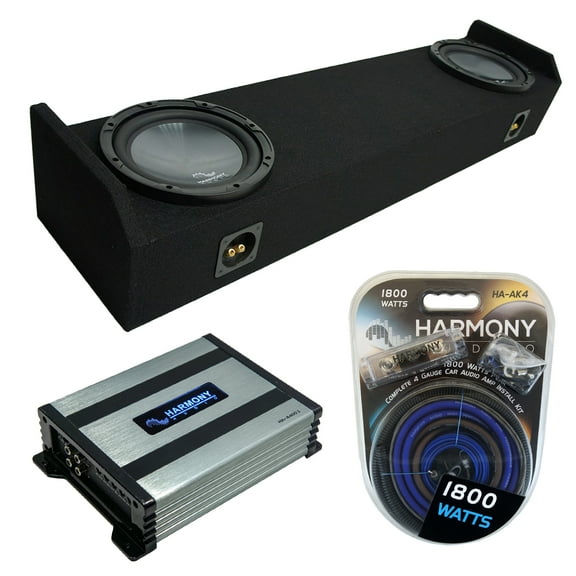 06-14 Honda Ridgeline Truck Harmony R104 Dual 10 Sub Box Enclosure & HA-A400.1