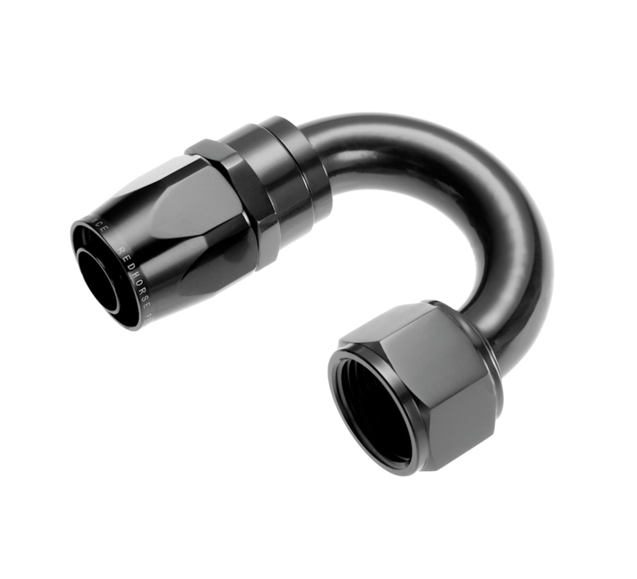 Red Horse Performance -20 AN Straight Aluminum Hose End In Black - 1000-20-2, High-Quality Fitting