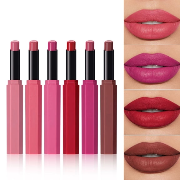 #06 Brick Red Matte Lipstick, Highly Pigmented, Long-Lasting, Non-Sticky Formula, Portable Full-Size Design for Everyday & Party Makeup, for Women