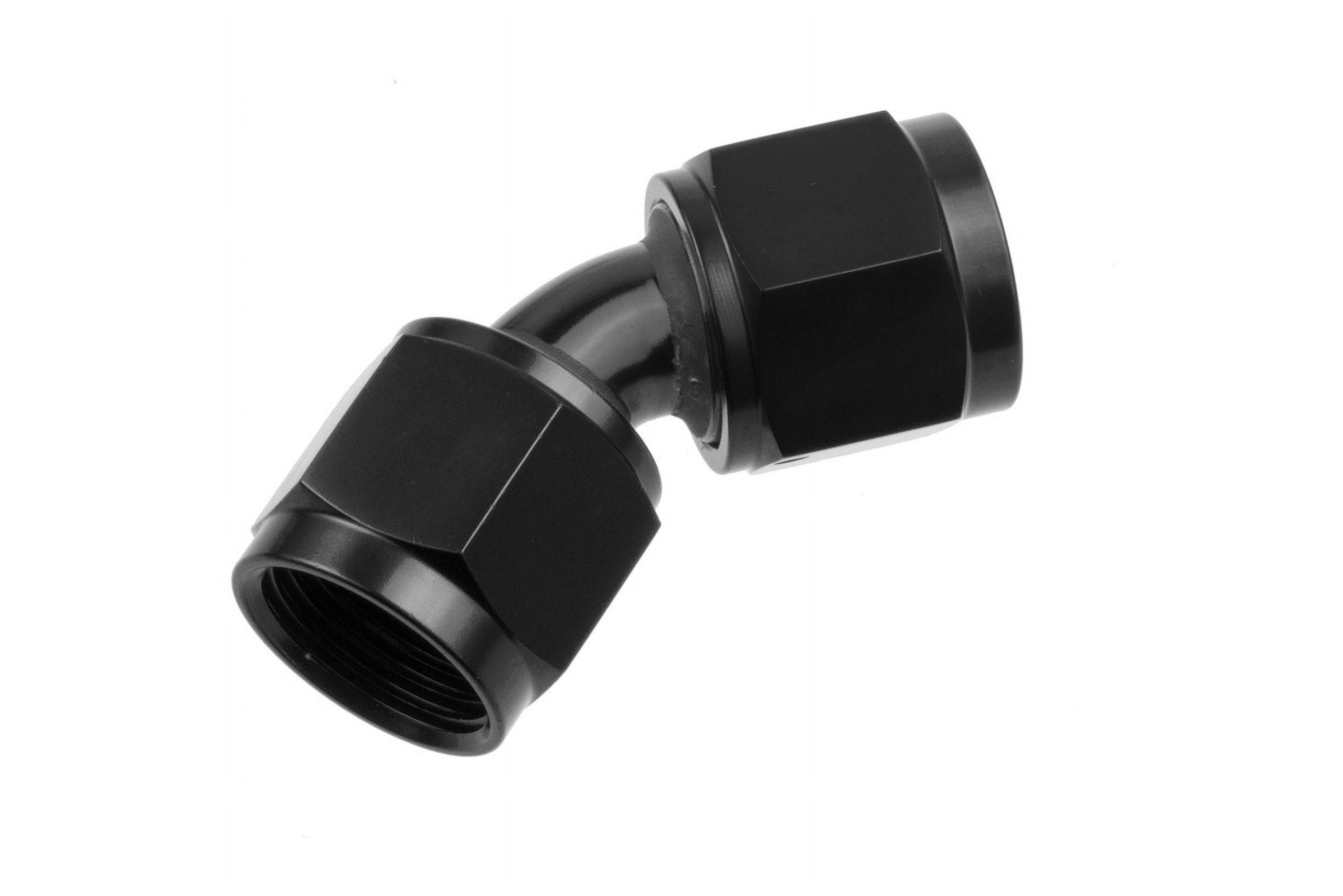 -06 Female to Female AN swivel coupler - 45 Degree - Clear