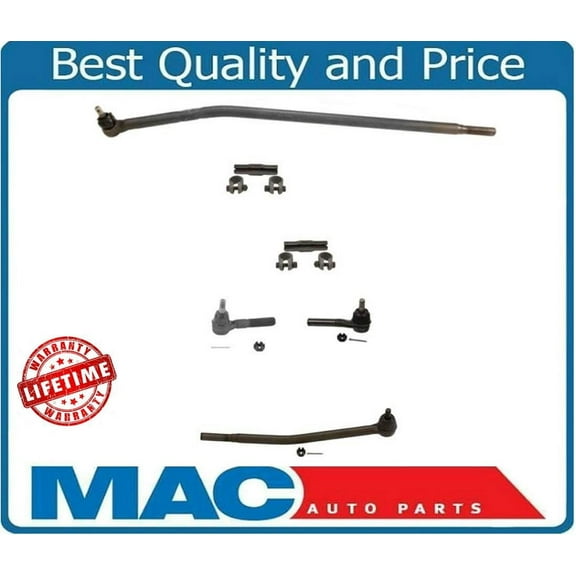 06 For Ford Vans E150 Drag Link Tie Rod Kit 6pc Chassis kit LIFETIME WARRANTY!!!