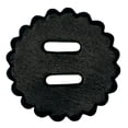 thumbnail image 1 of 06 Pack Hilason Slotted Scalloped Leather Rosette Concho Saddle Black 2", 1 of 5
