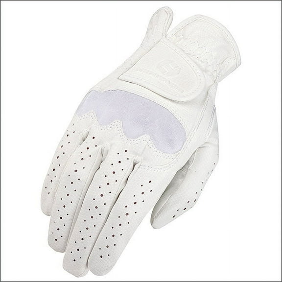 06 Size Heritage Spectrum Show Horse Riding Equestrian Glove Leather White