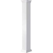 06"W x 04'H Craftsman Classic Square Non-Tapered, Smooth Column, Prairie Capital & Prairie Base