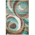 thumbnail image 1 of #060 SUM; Teal Circular Swirl Geometric Modern Area Rug RUG AND DECOR INC., 1 of 3
