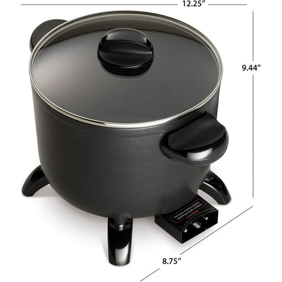 06006 Kitchen Kettle Multi-Cooker/Steamer, Black