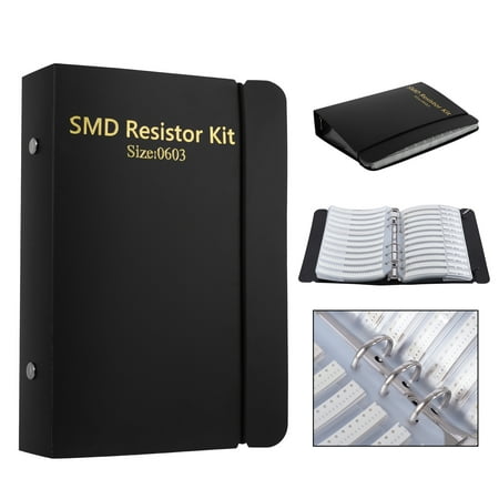 0603 Resistors Assortment Kit, R0603 Resistor Assorted Folder,170value x 50pcs = 8500pcs,Sample Book Kit for Electronic Components.