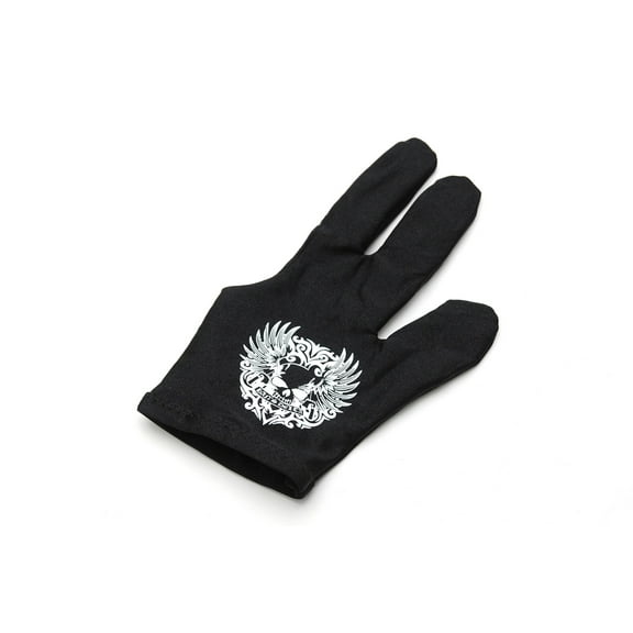 061-013-1 Delta Designer Black//White Skull Glove For Billiards and Pool Players