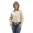 thumbnail image 1 of 0612 Men's Long Sleeve 6oz Twill Shirt Khaki, 1 of 1