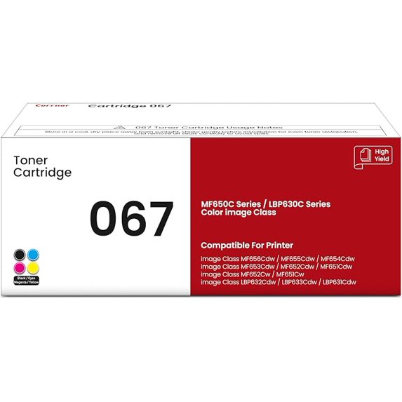 EWJUEZS 4-Pack 067 High-Yield Toner Cartridge Replacement for imageCLASS MF656Cdw LBP632Cdw MF653Cdw LBP633Cdw MF654Cdw Series Printer