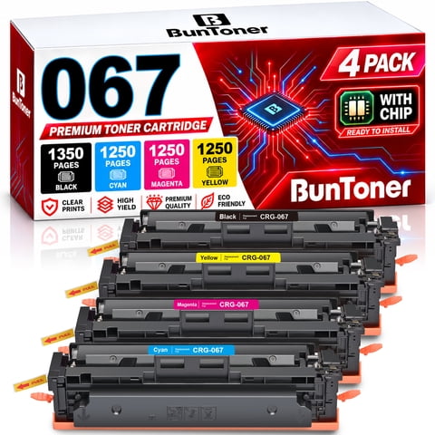 067 Toner Cartridge Compatible for Canon 067 067H CRG-067 for ImageCLASS MF653Cdw LBP633Cdw LBP632Cdw Printer(4 Pack)