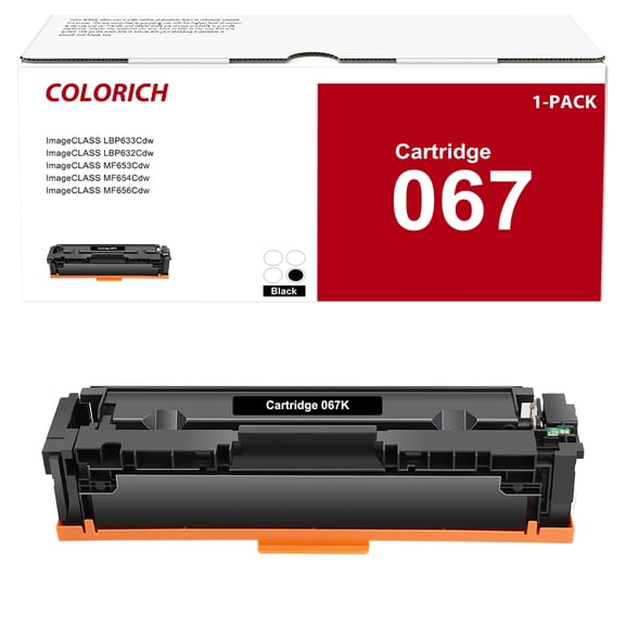 067 Toner Cartridge Compatible for Canon 067 067H Cartridge 067 CRG-067 imageCLASS MF656Cdw MF654Cdw LBP633Cdw LBP632Cdw MF653Cdw (Black,1-Pack)