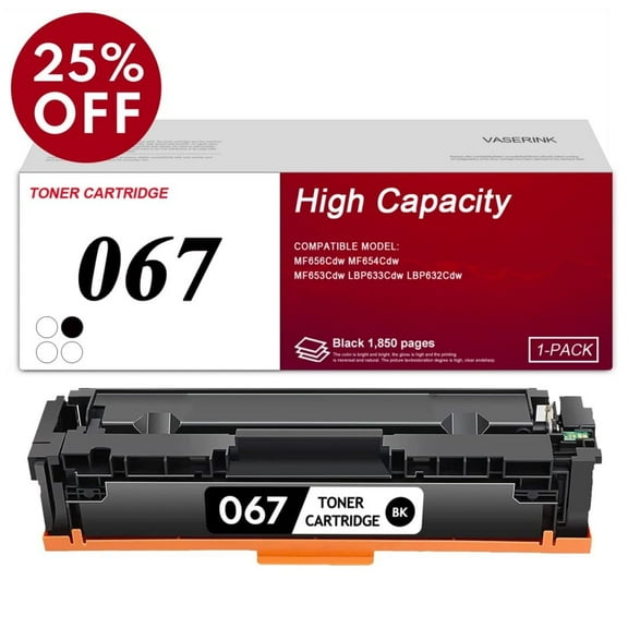 067 Toner Cartridge Replacement for Canon MF656Cdw MF654Cdw MF653Cdw LBP633Cdw LBP632Cdw Printer Ink (1 Pack, Black)